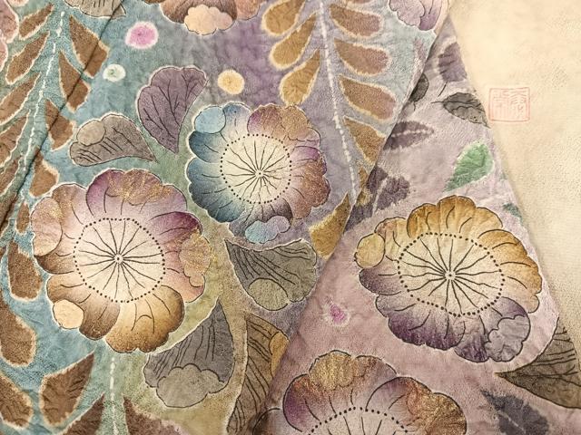 平和屋着物○訪問着 作家物 泰常 辻が花 絞り 暈し染め 金彩