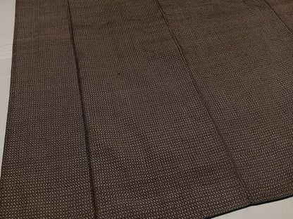 平和屋着物●男性　紬　アンサンブル　格子　正絹　逸品　AABD7554ph
