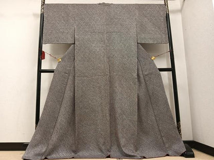 平和屋着物●大変加工の良い総絞り小紋　ほていや扱い　ロング丈　正絹　逸品　AABD7572ph