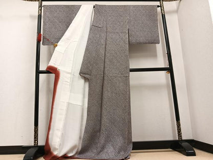 平和屋着物●大変加工の良い総絞り小紋　ほていや扱い　ロング丈　正絹　逸品　AABD7572ph