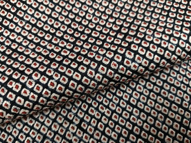 平和屋着物●大変加工の良い総絞り小紋　ほていや扱い　ロング丈　正絹　逸品　AABD7572ph