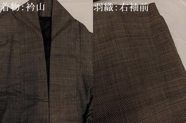 平和屋着物●男性　本場大島紬　アンサンブル　一元7マルキ　正絹　逸品　AABD7585ph