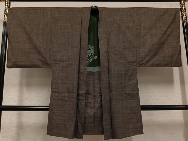 平和屋着物●男性　本場大島紬　アンサンブル　一元7マルキ　正絹　逸品　AABD7585ph