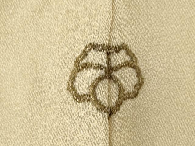 平和屋着物●螺鈿作家 藤本隆士 訪問着 鏡裏花鳥文 暈し染め 金銀彩 残布464cm・反端付き 正絹 逸品 未使用 AABD7601ck