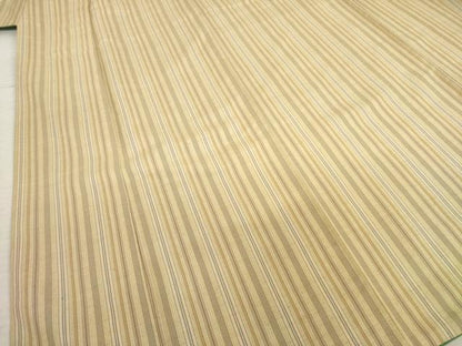 平和屋着物●上田紬　縞　証紙付き　正絹　逸品　AABD7622ck