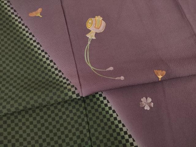 平和屋着物●訪問着　刺繍　打ち出の小槌　正絹　逸品　AABD7639ck
