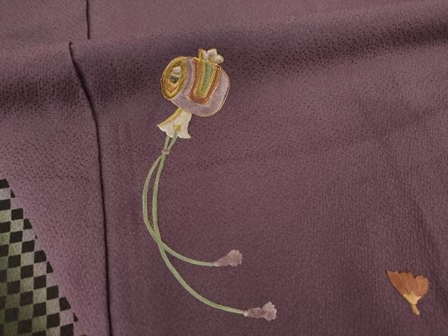 平和屋着物●訪問着　刺繍　打ち出の小槌　正絹　逸品　AABD7639ck