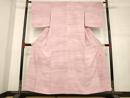 平和屋着物●上質な小紋　作家物　霞文　暈し染め　正絹　逸品　AABD7659ck