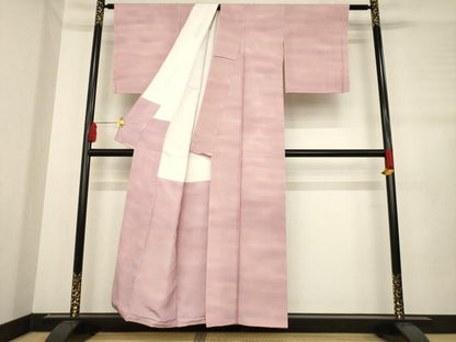 平和屋着物●上質な小紋　作家物　霞文　暈し染め　正絹　逸品　AABD7659ck