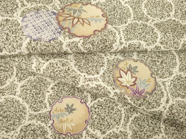 平和屋着物●上質な小紋　雪輪尽くし　正絹　逸品　AABD7663ck