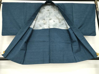 平和屋着物●男性　紬　アンサンブル　霞文　正絹　逸品　AABD7671ck