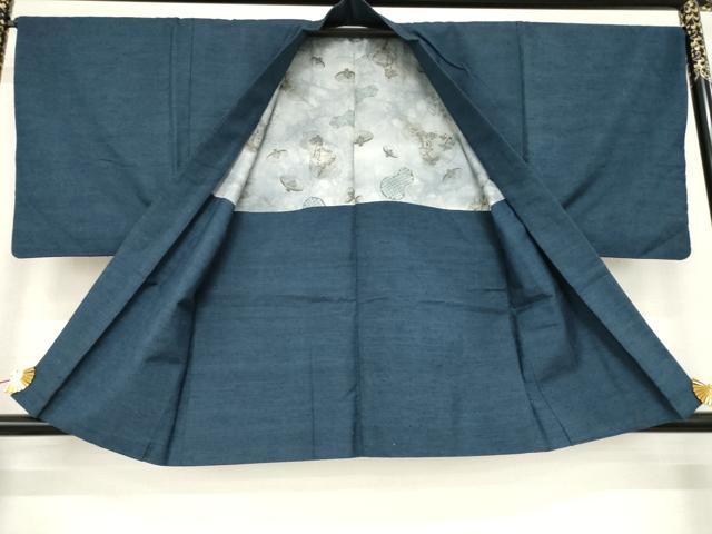 平和屋着物●男性　紬　アンサンブル　霞文　正絹　逸品　AABD7671ck
