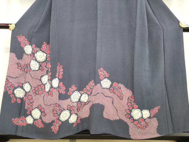 平和屋着物○訪問着 辻が花 絞り 舞花文 正絹 逸品 AABD7679ck