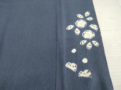 平和屋着物●訪問着　辻が花　絞り　舞花文　正絹　逸品　AABD7679ck