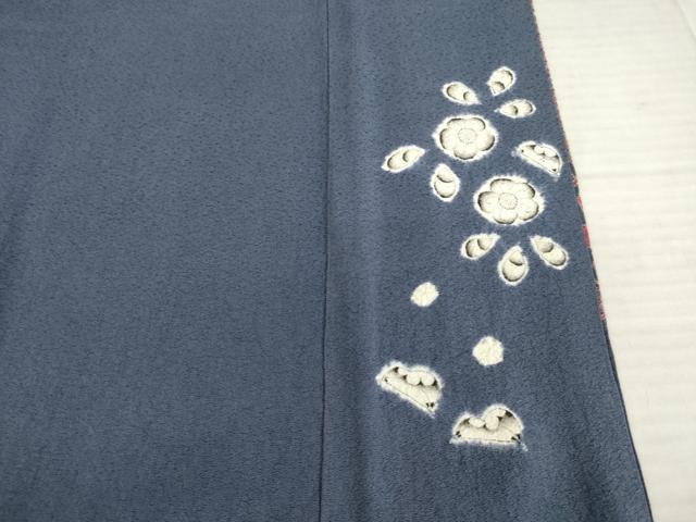 平和屋着物●訪問着　辻が花　絞り　舞花文　正絹　逸品　AABD7679ck