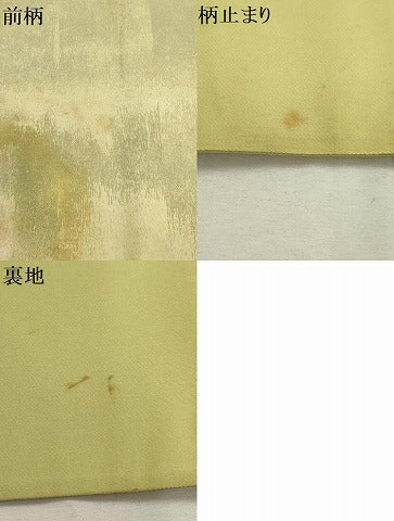 平和屋着物▼太鼓柄袋帯　手描き　草花文　金糸　正絹　逸品　AABD8147wj
