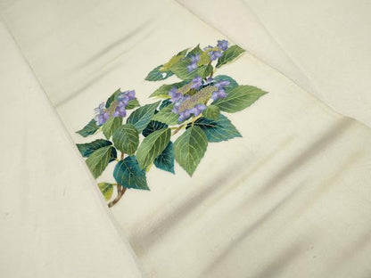 平和屋着物＊夏物 総刺繍 袋帯 草花文 紫陽花 ますいわ屋扱い 正絹 逸品 AABD8421wj