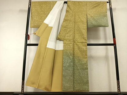 平和屋着物●訪問着　本場染大島紬　流水文　正絹　逸品　AABD8481fy
