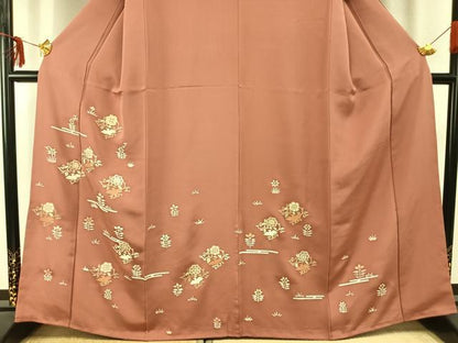 平和屋着物●訪問着 花鳥文 金彩 正絹 逸品 AABD8489fy