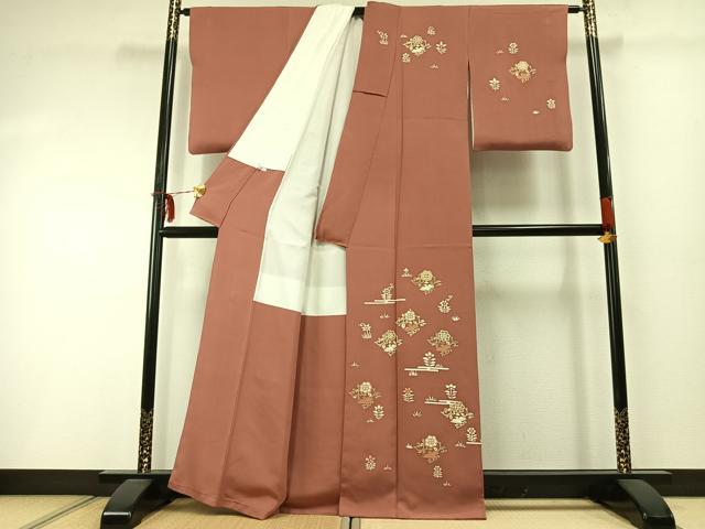 平和屋着物●訪問着 花鳥文 金彩 正絹 逸品 AABD8489fy