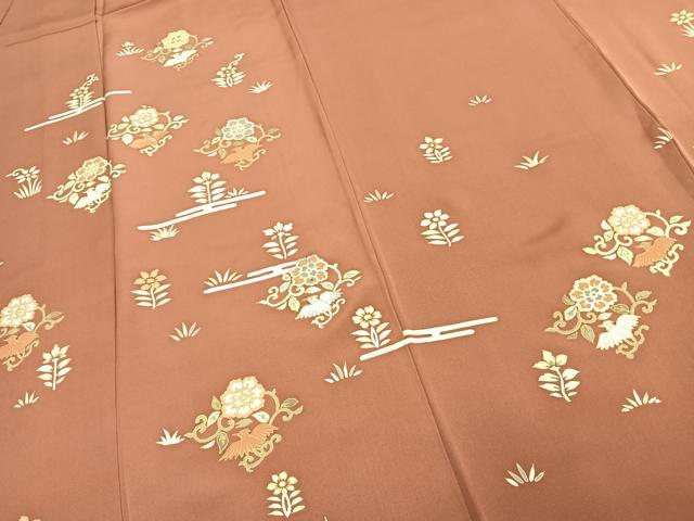 平和屋着物●訪問着 花鳥文 金彩 正絹 逸品 AABD8489fy