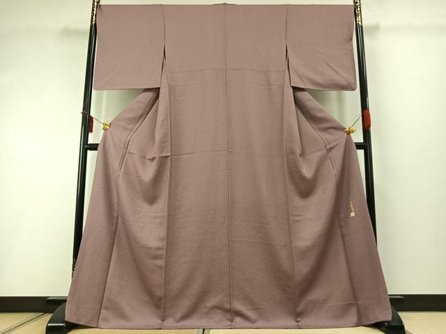 平和屋着物●本草木染作家　圓啓　江戸小紋　草木染　鮫小紋柄　正絹　逸品　未使用　AABD8491fy