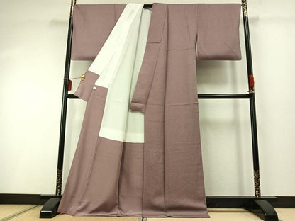 平和屋着物●本草木染作家　圓啓　江戸小紋　草木染　鮫小紋柄　正絹　逸品　未使用　AABD8491fy