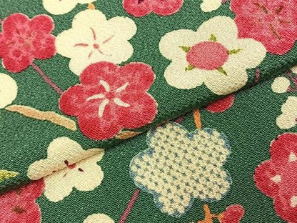 平和屋着物●摺型友禅　京都　多ち花　小振袖　二尺袖　能衣松竹梅　金彩　鬼しぼ縮緬　正絹　逸品　AABD8515fy