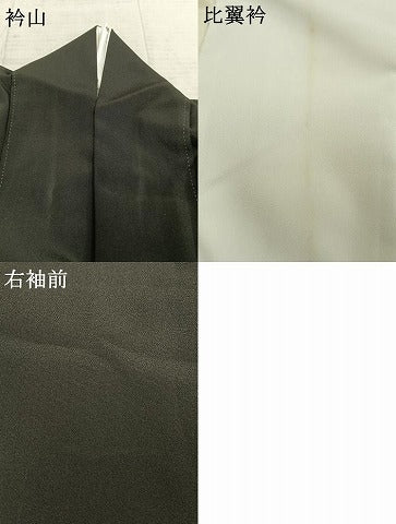 平和屋着物●豪華黒留袖 友禅 駒刺繍 熨斗花鳥文 黒地 正絹 逸品 AABD8519fy