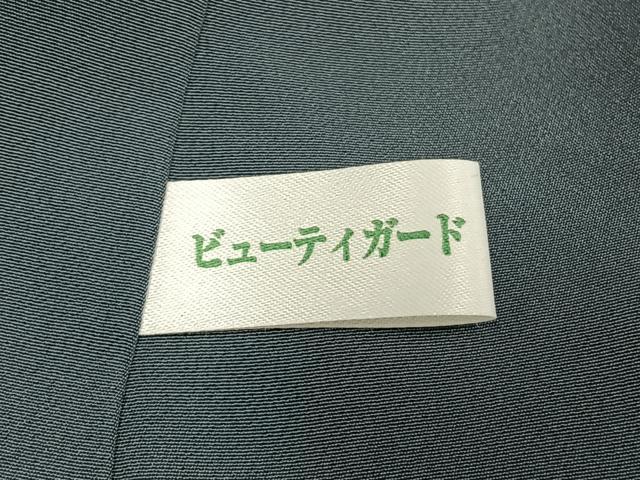 平和屋着物●上質な小紋　草花文　黒地　正絹　逸品　未使用　AABD8521fy