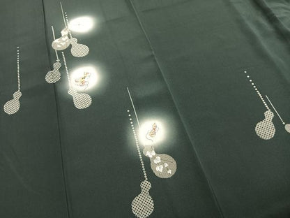 平和屋着物●訪問着 刺繍 瓢箪 蛍暈し 銀糸 銀彩 正絹 逸品 AABD8525fy