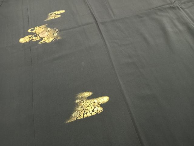 平和屋着物●訪問着　竹屋町刺繍　草花文　金糸　金彩　正絹　逸品　AABD8528fy