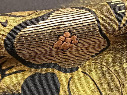 平和屋着物●訪問着　竹屋町刺繍　草花文　金糸　金彩　正絹　逸品　AABD8528fy