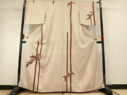 平和屋着物●訪問着 総絞り 駒刺繍 松竹梅 菊 金銀糸 金彩 正絹 逸品 AABD8529fy