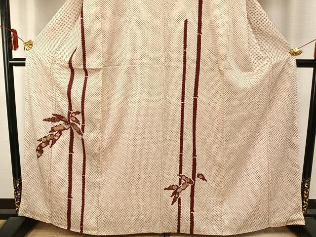平和屋着物●訪問着 総絞り 駒刺繍 松竹梅 菊 金銀糸 金彩 正絹 逸品 AABD8529fy