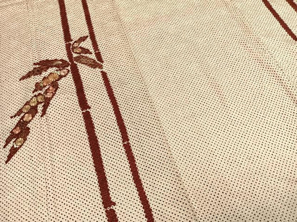 平和屋着物●訪問着 総絞り 駒刺繍 松竹梅 菊 金銀糸 金彩 正絹 逸品 AABD8529fy