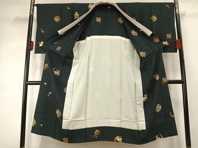 平和屋着物○長襦袢 無双仕立て 兎 犬張子 正絹 逸品 AABD8534fy