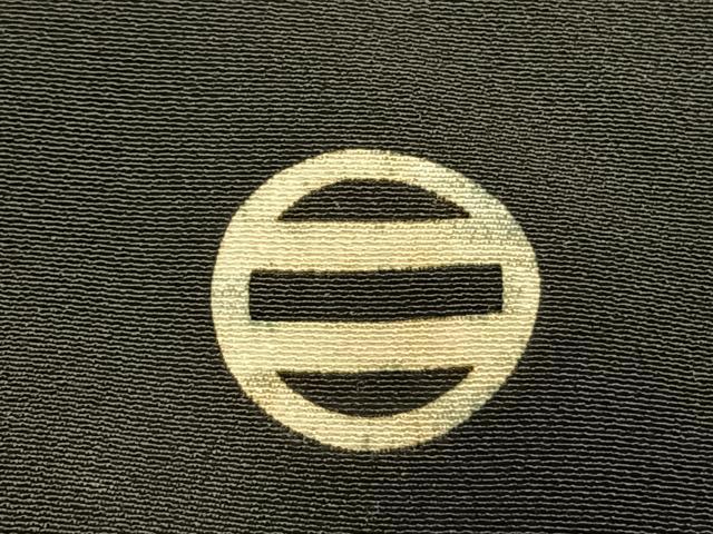 平和屋着物●アンティーク　大正ロマン　黒留袖　地紙花文　金銀彩　正絹　逸品　AABD8537fy