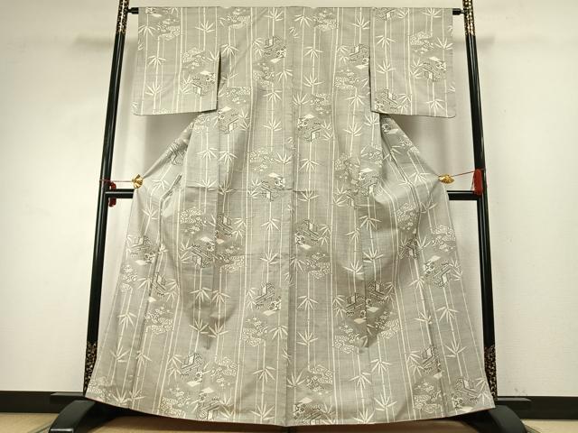 平和屋着物●本場大島紬　カタス9マルキ　松竹梅　亀甲文様　正絹　逸品　AABD8551fy