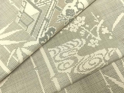 平和屋着物●本場大島紬　カタス9マルキ　松竹梅　亀甲文様　正絹　逸品　AABD8551fy