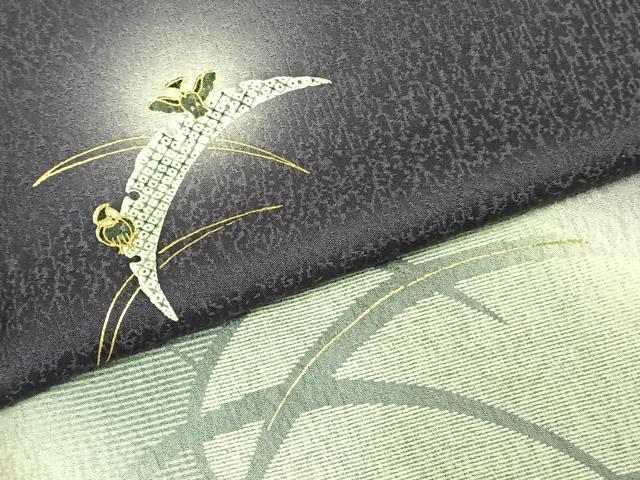 平和屋着物●訪問着　雪芝文　梟　蛍暈し　金彩　正絹　逸品　AABD8557fy