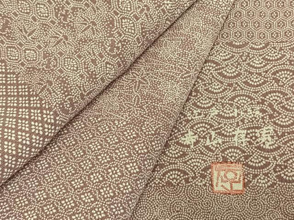 平和屋着物●寺山存男　江戸小紋　百柄　正絹　逸品　AABD8561fy