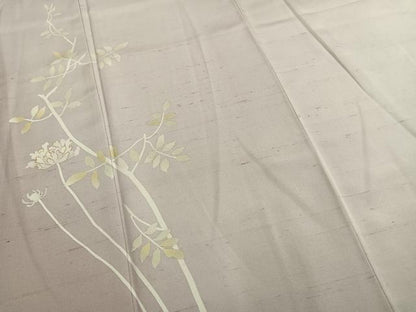 平和屋着物●訪問着　紬地　枝花文　暈し染め　さが美扱い　正絹　逸品　AABD8580fy