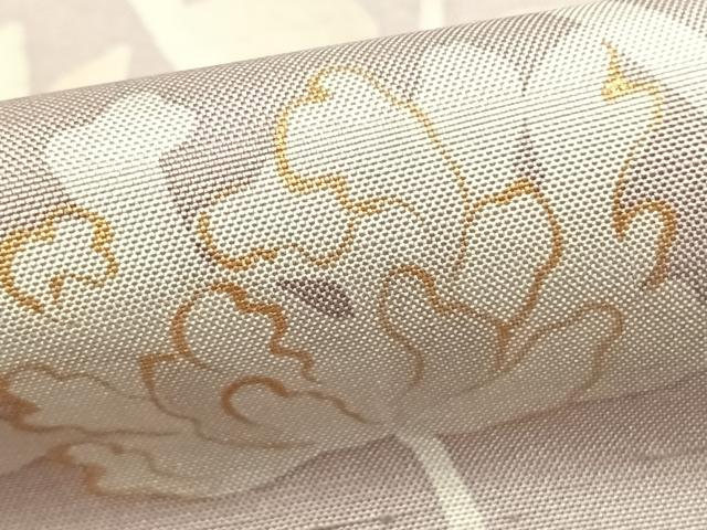 平和屋着物●訪問着　紬地　枝花文　暈し染め　さが美扱い　正絹　逸品　AABD8580fy