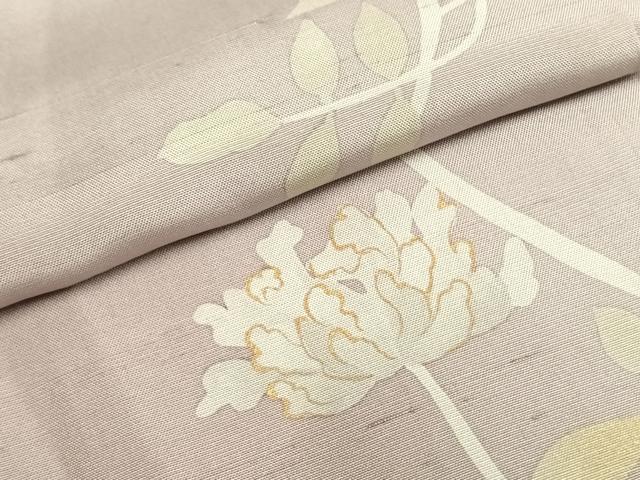 平和屋着物●訪問着　紬地　枝花文　暈し染め　さが美扱い　正絹　逸品　AABD8580fy
