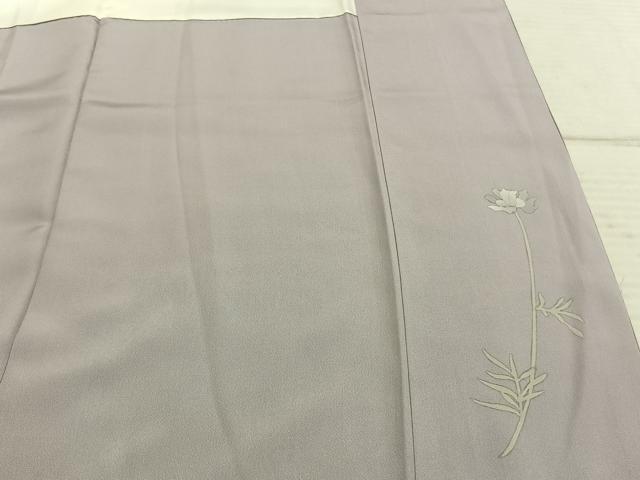 平和屋着物●訪問着　紬地　枝花文　暈し染め　さが美扱い　正絹　逸品　AABD8580fy