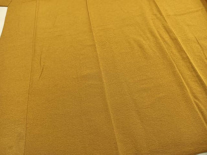 平和屋着物●上質な色無地　山吹茶色　正絹　逸品　AABD8586fy
