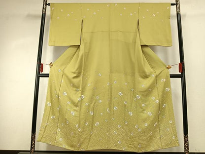 平和屋着物●訪問着　作家物　夢路　舞花文　金彩　正絹　逸品　AABD8587fy