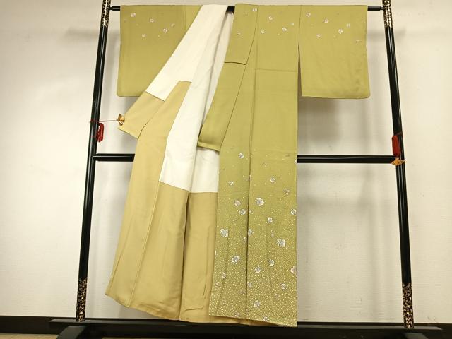 平和屋着物●訪問着　作家物　夢路　舞花文　金彩　正絹　逸品　AABD8587fy