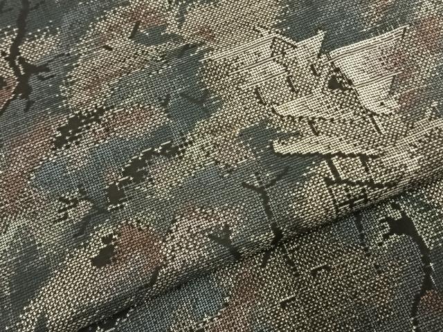 平和屋着物●本場大島紬 カタス9マルキ 風景文 正絹 逸品 AABD8600fy
